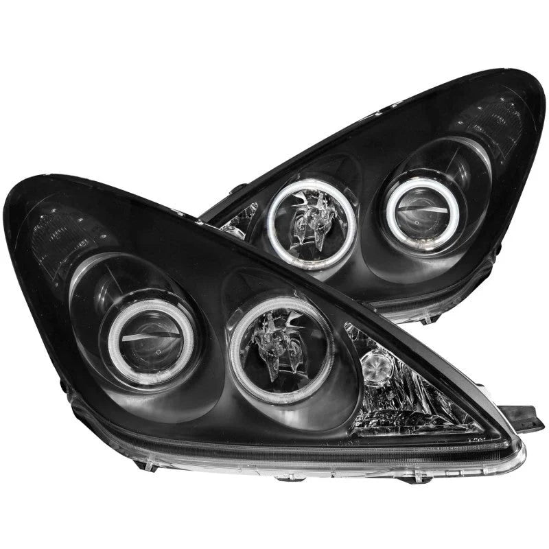 ANZO 2002-2003 Lexus Es300 Projector Headlights w/ Halo Black - Main Product View