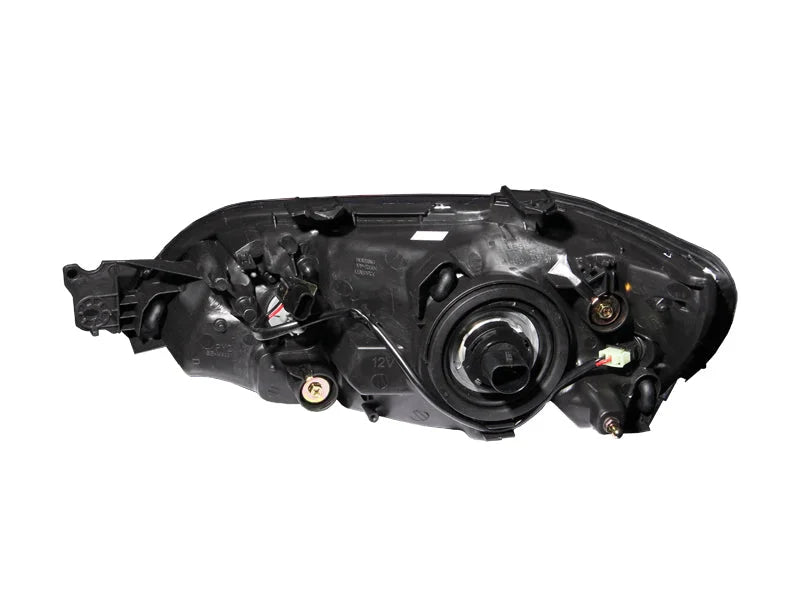 ANZO 2002-2003 Mitsubishi Lancer Crystal Headlights Black - Side View