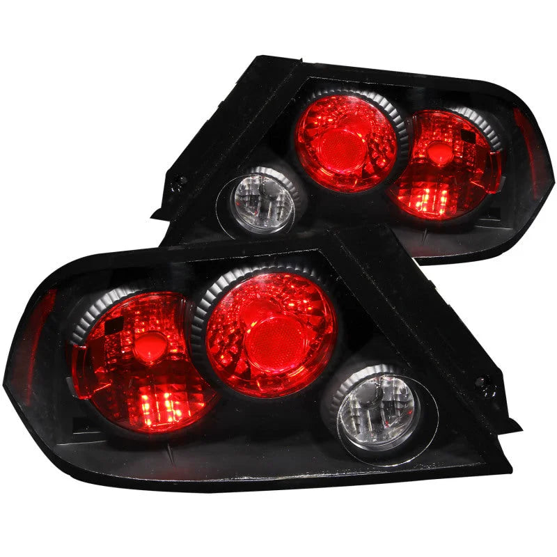 ANZO 2002-2003 Mitsubishi Lancer Taillights Black - Main Product View