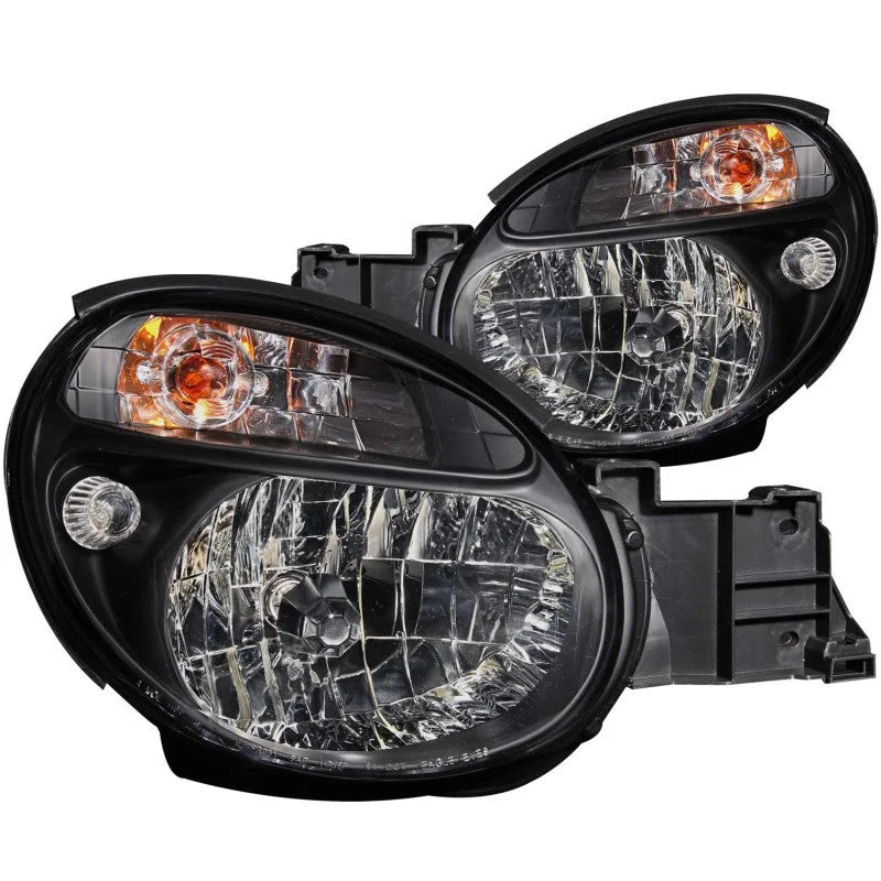 ANZO 2002-2003 Subaru Impreza Crystal Headlights Black - Main Product View