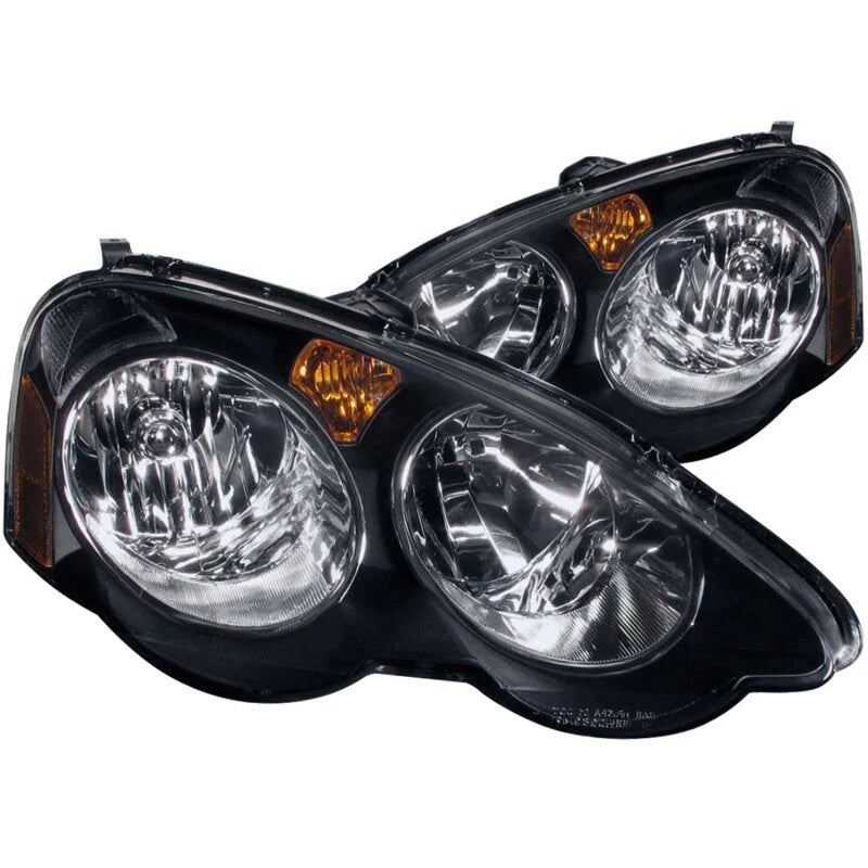 ANZO 2002-2004 Acura Rsx Crystal Headlights Black - Side View