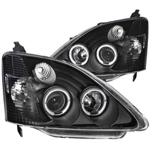 Load image into Gallery viewer, ANZO 2002-2004 Honda Civic Projector Headlights w/ Halo Black - Main Product View