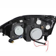 Load image into Gallery viewer, ANZO 2002-2004 Honda Civic Projector Headlights w/ Halo Black - Detail View