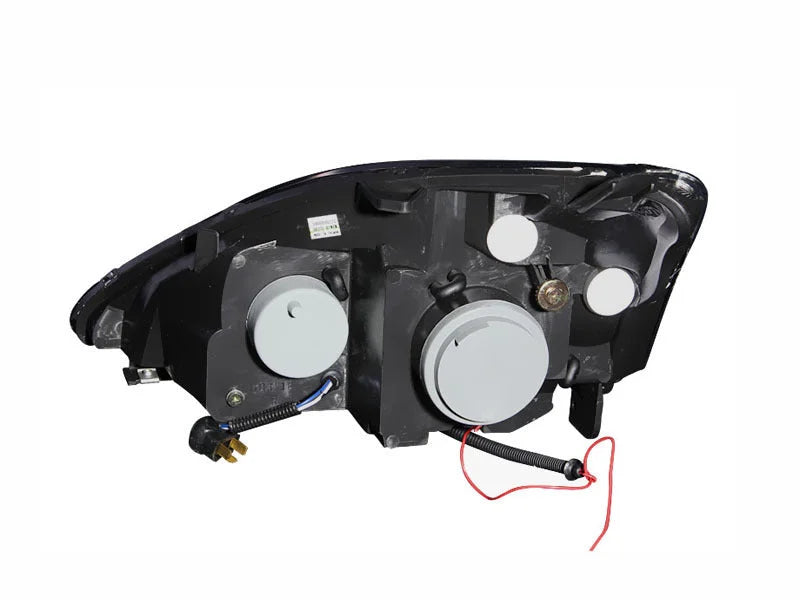 ANZO 2002-2004 Honda Civic Projector Headlights w/ Halo Black - Detail View