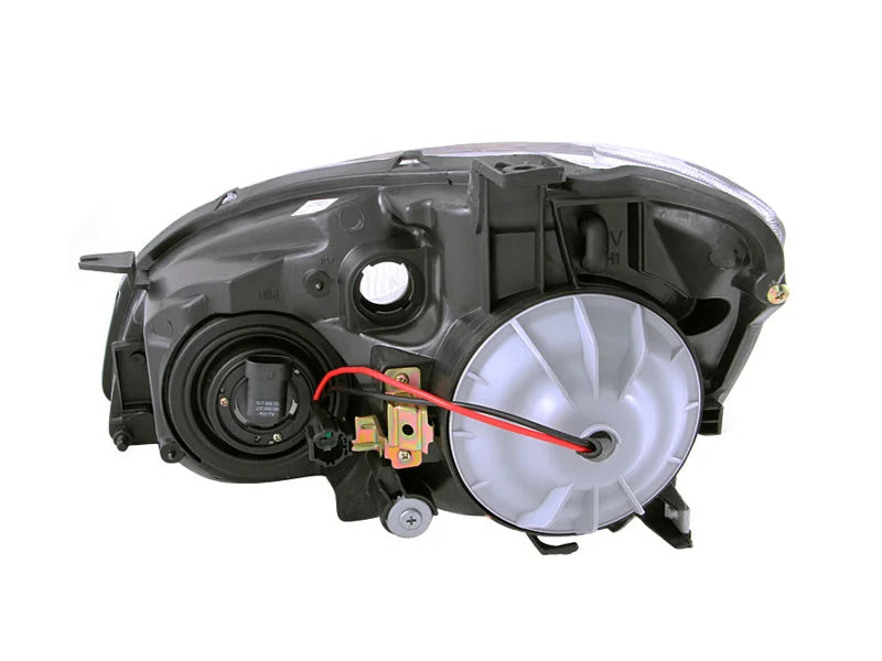 ANZO 2002-2004 Nissan Altima Crystal Headlights Chrome - Side View