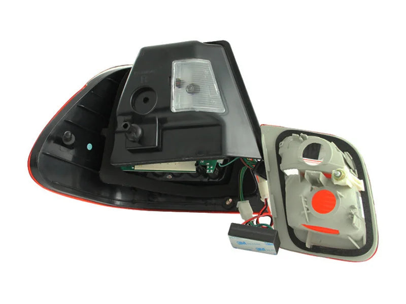 ANZO 2002-2005 4DR BMW 3 Series E46 LED Taillights Red/Smoke - Detail View