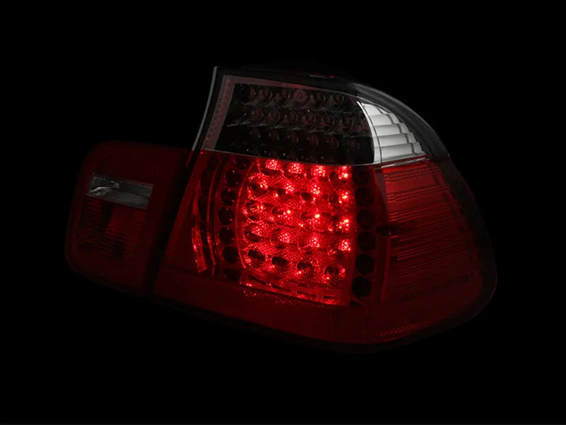 ANZO 2002-2005 BMW 3 Series E46 LED Taillights Red/Clear - Side View