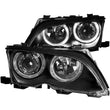 Load image into Gallery viewer, ANZO 2002-2005 BMW 3 Series E46 Projector Headlights w/ Halo Black - Main Product View