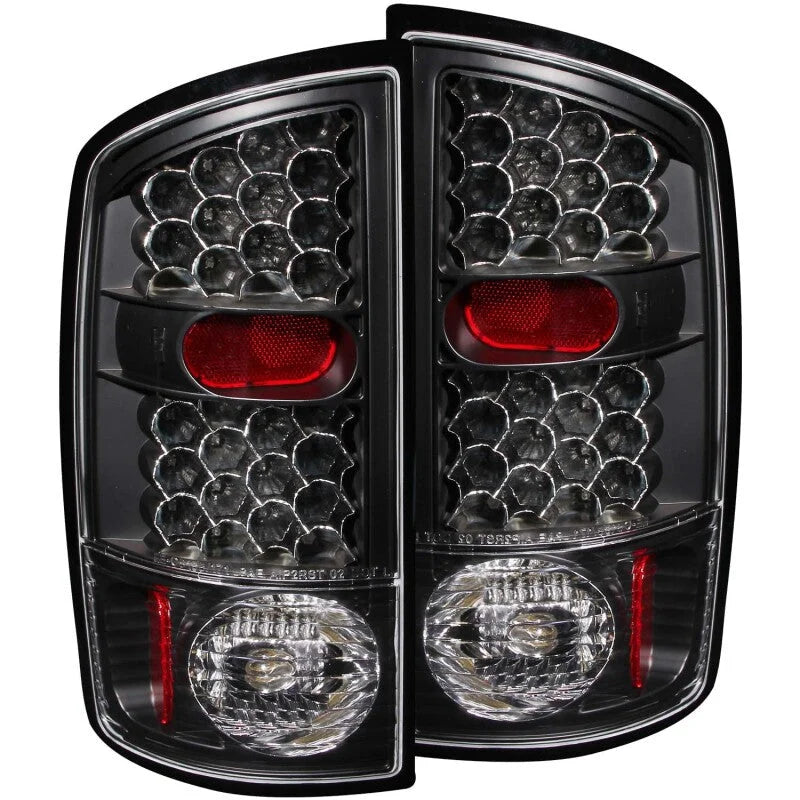 ANZO 2002-2005 Dodge Ram 1500 LED Taillights Black - Main Product View