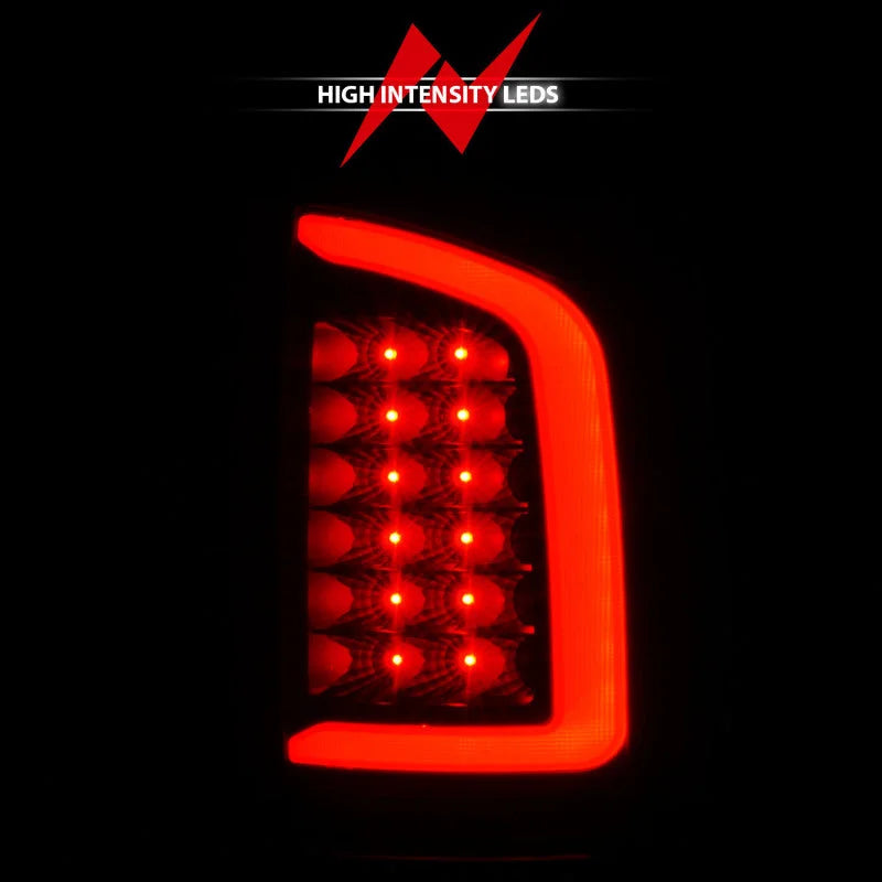 ANZO 2002-2006 Dodge  Ram 1500 LED Tail Lights w/ Light Bar Black Housing Clear Lens - Side View