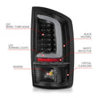 Load image into Gallery viewer, ANZO 2002-2006 Dodge  Ram 1500 LED Tail Lights w/ Light Bar Black Housing Clear Lens - Back View