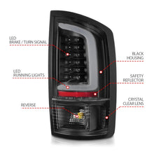 Load image into Gallery viewer, ANZO 2002-2006 Dodge  Ram 1500 LED Tail Lights w/ Light Bar Black Housing Clear Lens - Back View