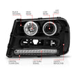 Load image into Gallery viewer, ANZO 2002-2009 Chevrolet Trailblazer Projector Headlights w/ Halo Black - Additional View 6