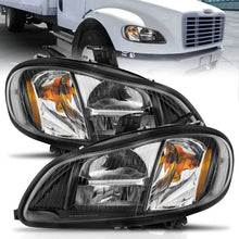 Load image into Gallery viewer, ANZO 2002-2014 Freightliner M2 LED Crystal Headlights Black Housing w/ Clear Lens (Pair) - Main Product View