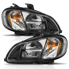 Load image into Gallery viewer, ANZO 2002-2014 Freightliner M2 LED Crystal Headlights Black Housing w/ Clear Lens (Pair) - Side View