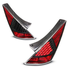 Load image into Gallery viewer, ANZO 2003-2005 Nissan 350Z LED Taillights Black - Installation View