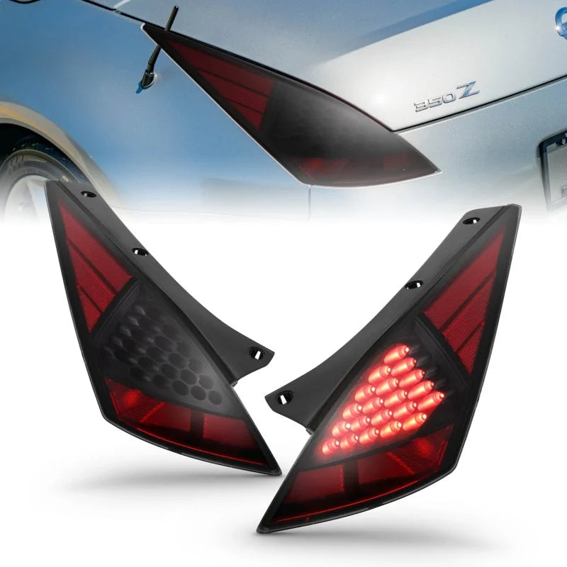 ANZO 2003-2005 Nissan 350Z LED Taillights Smoke - Main Product View