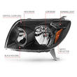 Load image into Gallery viewer, ANZO 2003-2005 Toyota 4Runner Crystal Headlights Black - Installation View