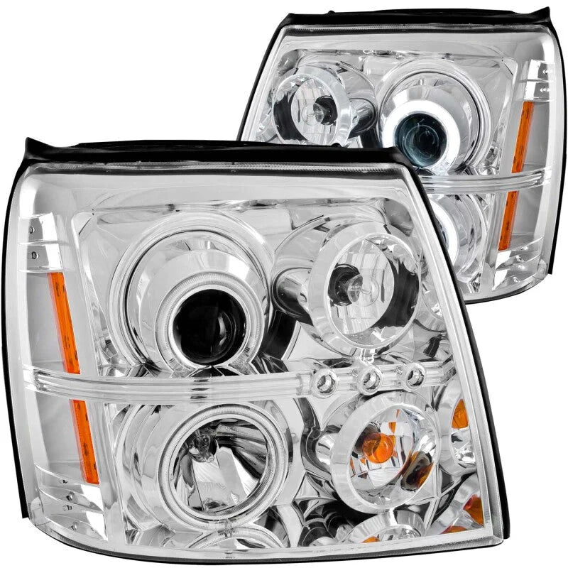 ANZO 2003-2006 Cadillac Escalade Projector Headlights w/ Halo Chrome (CCFL) (HID Compatible) - Main Product View