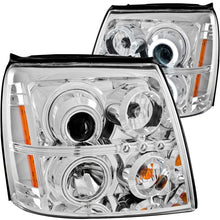 Load image into Gallery viewer, ANZO 2003-2006 Cadillac Escalade Projector Headlights w/ Halo Chrome (CCFL) (HID Compatible) - Main Product View