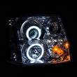 Load image into Gallery viewer, ANZO 2003-2006 Cadillac Escalade Projector Headlights w/ Halo Chrome (CCFL) (HID Compatible) - Side View