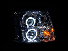 Load image into Gallery viewer, ANZO 2003-2006 Cadillac Escalade Projector Headlights w/ Halo Chrome (CCFL) (HID Compatible) - Side View