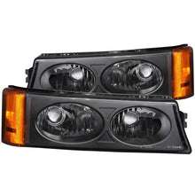 Load image into Gallery viewer, ANZO 2003-2006 Chevrolet Silverado 1500 Euro Parking Lights Black - Main Product View