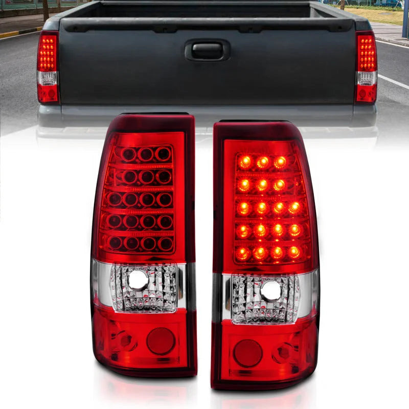 ANZO 2003-2006 Chevrolet Silverado 1500 LED Taillights Red/Clear - Additional View 7