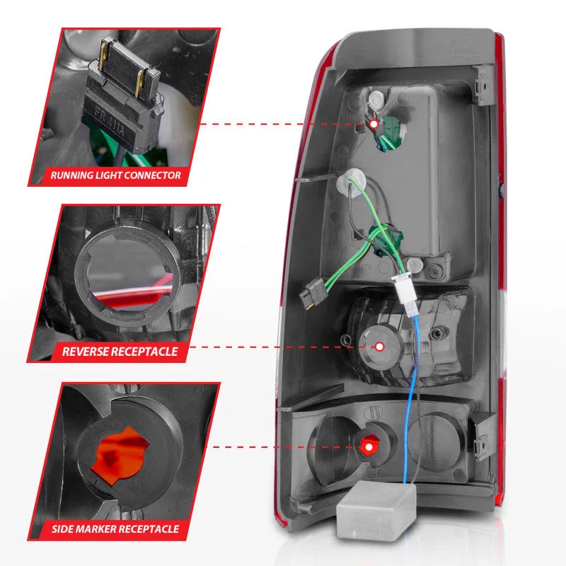 ANZO 2003-2006 Chevrolet Silverado 1500 LED Taillights Red/Clear - Additional View 13