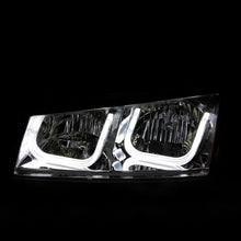Load image into Gallery viewer, ANZO 2003-2006 Chevrolet Silverado 1500 Projector Headlights w/ U-Bar Chrome - Side View