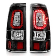 Load image into Gallery viewer, ANZO 2003-2006 Chevy Silverado 1500 LED Taillights Plank Style Black w/Clear Lens - Side View