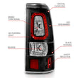 Load image into Gallery viewer, ANZO 2003-2006 Chevy Silverado 1500 LED Taillights Plank Style Black w/Clear Lens - Back View