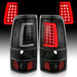 Load image into Gallery viewer, ANZO 2003-2006 Chevy Silverado 1500 LED Taillights Plank Style Black w/Clear Lens - Back View