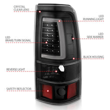 Load image into Gallery viewer, ANZO 2003-2006 Chevy Silverado 1500 LED Taillights Plank Style Black w/Clear Lens - Additional View 5