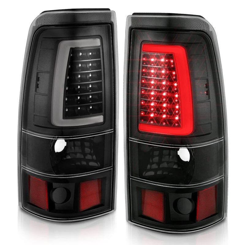 ANZO 2003-2006 Chevy Silverado 1500 LED Taillights Plank Style Black w/Clear Lens - Additional View 8