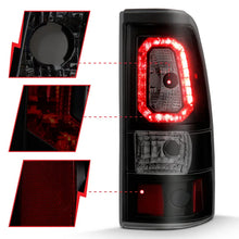 Load image into Gallery viewer, ANZO 2003-2006 Chevy Silverado 1500 LED Taillights Plank Style Black w/Smoke Lens - Additional View 5