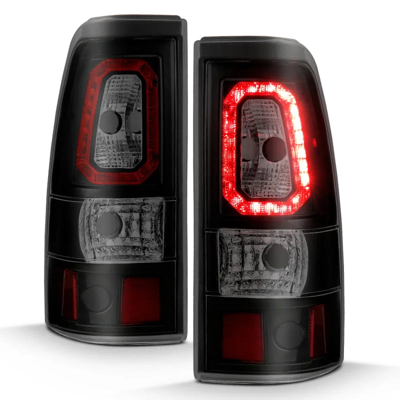 ANZO 2003-2006 Chevy Silverado 1500 LED Taillights Plank Style Black w/Smoke Lens - Additional View 7