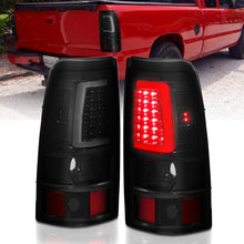 Load image into Gallery viewer, ANZO 2003-2006 Chevy Silverado 1500 LED Taillights Plank Style Black w/Smoke Lens - Main Product View