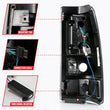 Load image into Gallery viewer, ANZO 2003-2006 Chevy Silverado 1500 LED Taillights Plank Style Black w/Smoke Lens - Side View