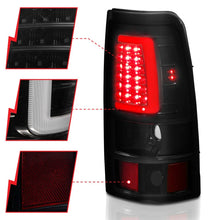 Load image into Gallery viewer, ANZO 2003-2006 Chevy Silverado 1500 LED Taillights Plank Style Black w/Smoke Lens - Installation View