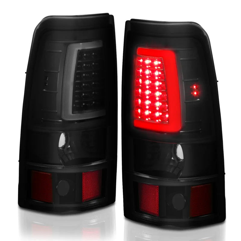 ANZO 2003-2006 Chevy Silverado 1500 LED Taillights Plank Style Black w/Smoke Lens - Additional View 6
