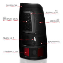 Load image into Gallery viewer, ANZO 2003-2006 Chevy Silverado 1500 LED Taillights Plank Style Black w/Smoke Lens - Additional View 7