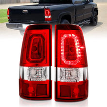 Load image into Gallery viewer, ANZO 2003-2006 Chevy Silverado 1500 LED Taillights Plank Style Chrome With Red/Clear Lens - Main Product View