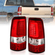 Load image into Gallery viewer, ANZO 2003-2006 Chevy Silverado 1500 LED Taillights Plank Style Chrome With Red/Clear Lens - Main Product View