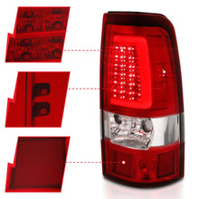 Load image into Gallery viewer, ANZO 2003-2006 Chevy Silverado 1500 LED Taillights Plank Style Chrome With Red/Clear Lens - Installation View