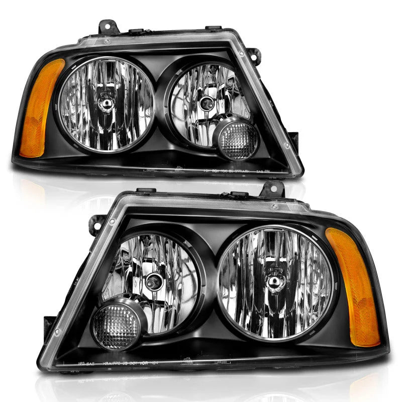 ANZO 2003-2006 Lincoln Navigator Crystal Headlights Black - Additional View 5