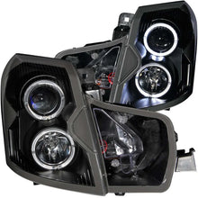 Load image into Gallery viewer, ANZO 2003-2007 Cadillac Cts Projector Headlights w/ Halo Black - Main Product View