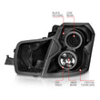 Load image into Gallery viewer, ANZO 2003-2007 Cadillac Cts Projector Headlights w/ Halo Black (CCFL) - Back View