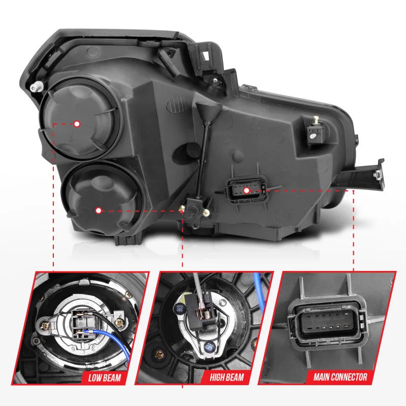 ANZO 2003-2007 Cadillac Cts Projector Headlights w/ Halo Black (CCFL) - Additional View 6