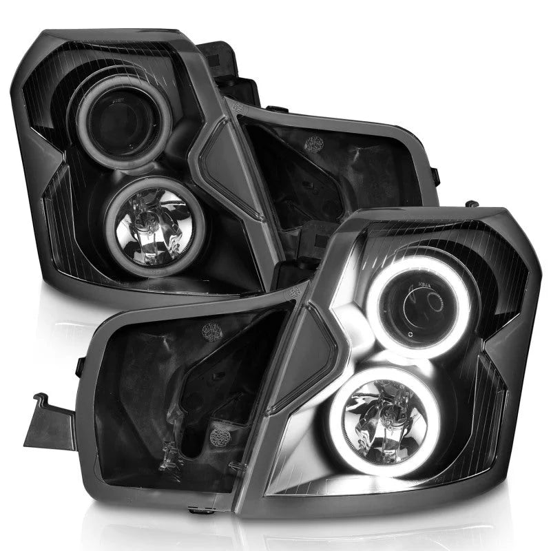 ANZO 2003-2007 Cadillac Cts Projector Headlights w/ Halo Black (CCFL) - Additional View 7